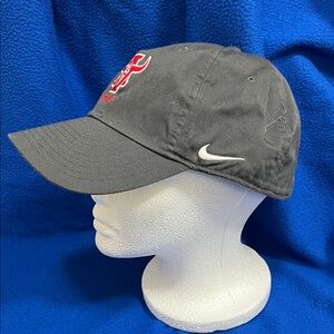 Nike Dark Gray Cap with Red and White Accents